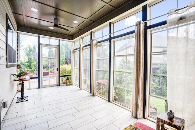 13204 Feale Ct, Charlotte, NC 28278 - sunroom / solarium featuring ceiling fan