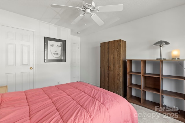 bedroom with a ceiling fan