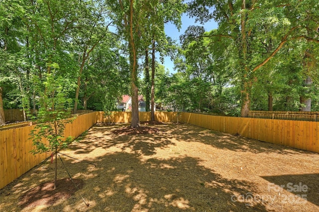 view of fenced backyard