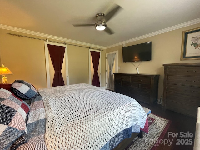 517 Grassy Creek Run, Chester, SC 29706 - bedroom featuring crown molding and ceiling fan