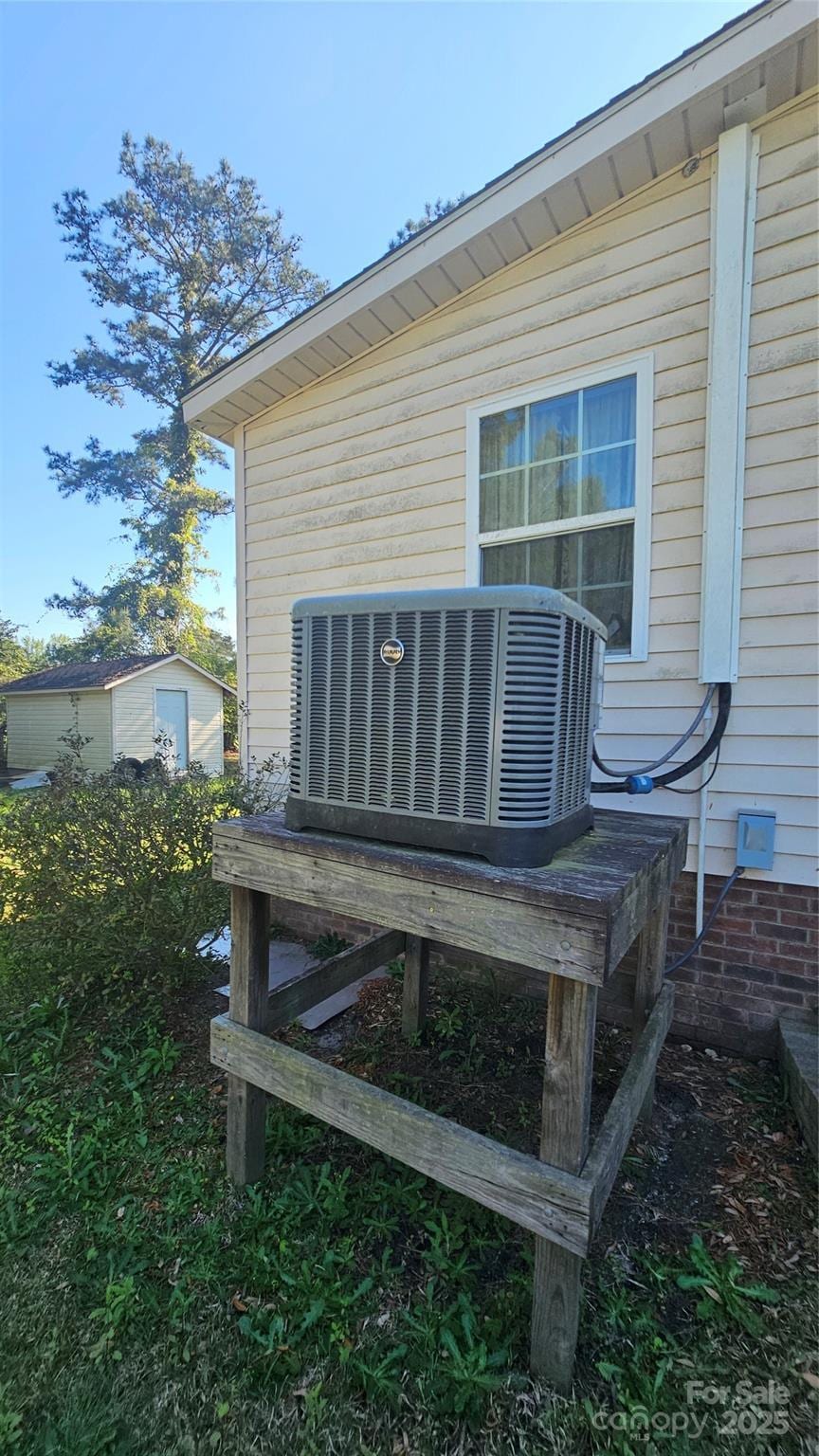 2704 Chambers St, Lumberton, NC 28358 - deck with central air condition unit