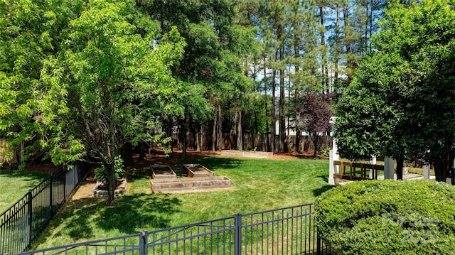 view of yard featuring a vegetable garden