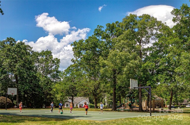 view of basketball court featuring community basketball court