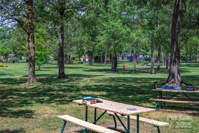 surrounding community featuring a lawn