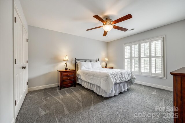 208 Mcduffie Ln, Fort Mill, SC 29715 - bedroom featuring baseboards, carpet floors, and a ceiling fan
