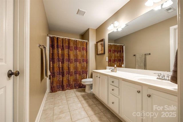 208 Mcduffie Ln, Fort Mill, SC 29715 - full bathroom with tile patterned floors, double vanity, and toilet