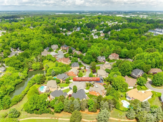 208 Mcduffie Ln, Fort Mill, SC 29715 - aerial view of residential area with a large body of water