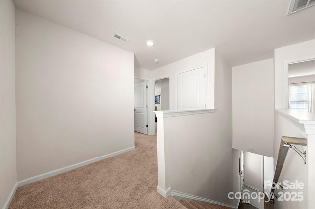 446 Misty Law Ln, Clover, SC 29710 - corridor featuring light colored carpet, an upstairs landing, and recessed lighting
