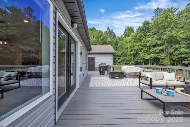 5262 Mckenzie Trl, Conover, NC 28613 - deck with outdoor lounge area