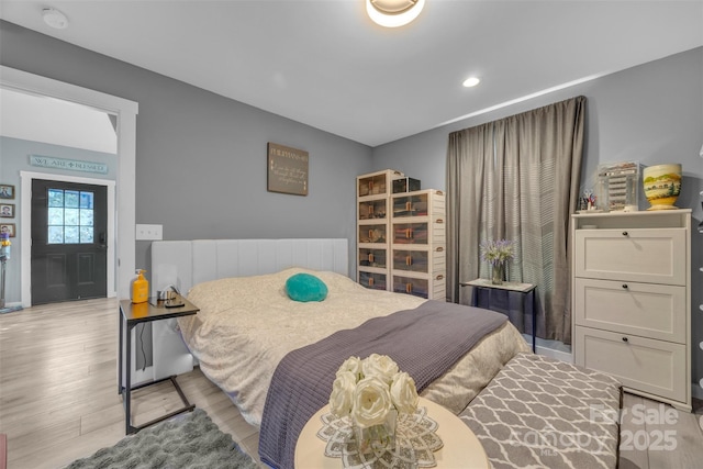 5262 Mckenzie Trl, Conover, NC 28613 - bedroom with light wood-style floors and recessed lighting
