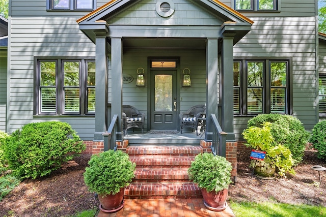 2329 Club Rd, Charlotte, NC 28205 - property entrance featuring a porch