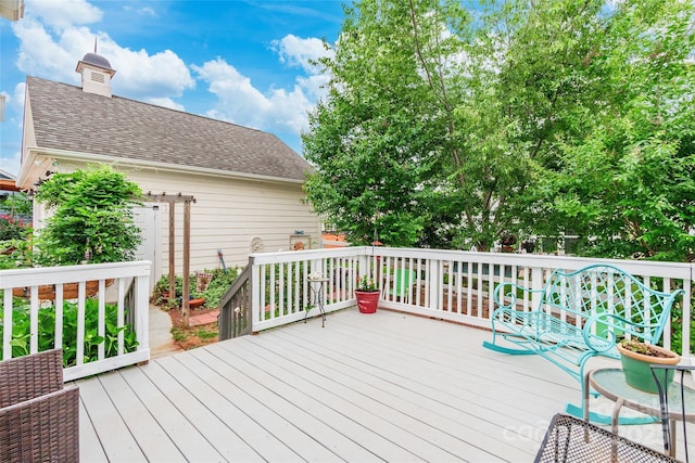 view of wooden deck