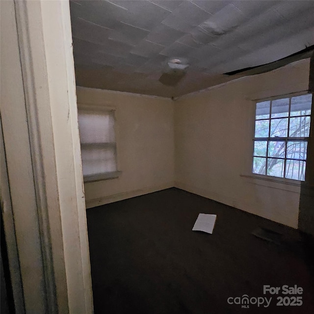 view of spare room