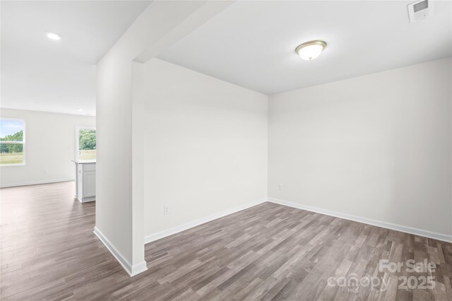 2322 Joes Lake Rd, Shelby, NC 28152 - spare room featuring wood finished floors, baseboards, and recessed lighting
