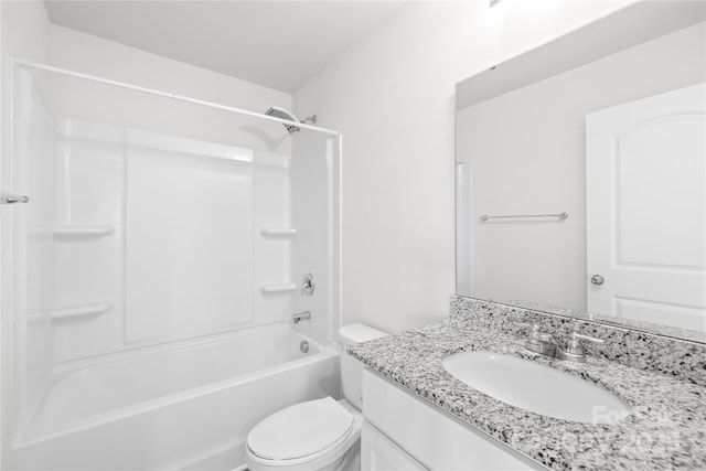 2322 Joes Lake Rd, Shelby, NC 28152 - full bathroom with toilet, vanity, and washtub / shower combination