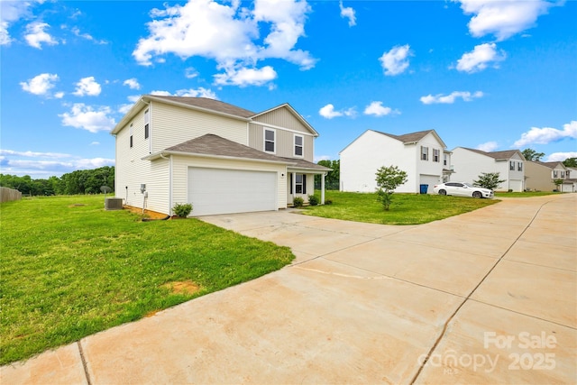 2322 Joes Lake Rd, Shelby, NC 28152 - traditional home featuring driveway, a garage, a front lawn, and a residential view