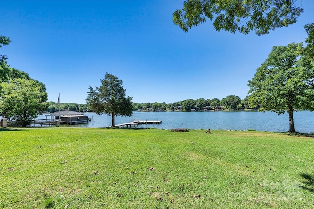 139 Elysian Dr, Mooresville, NC 28117 - water view featuring a boat dock