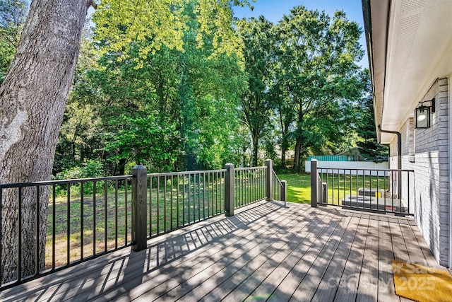 139 Elysian Dr, Mooresville, NC 28117 - wooden deck featuring a yard