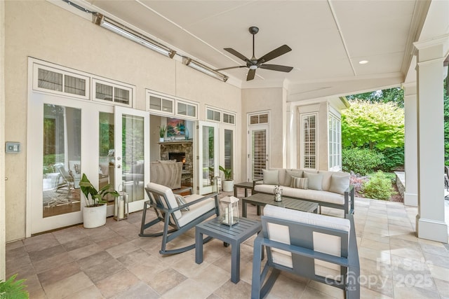 6831 Conservatory Ln, Charlotte, NC 28210 - sunroom / solarium featuring french doors