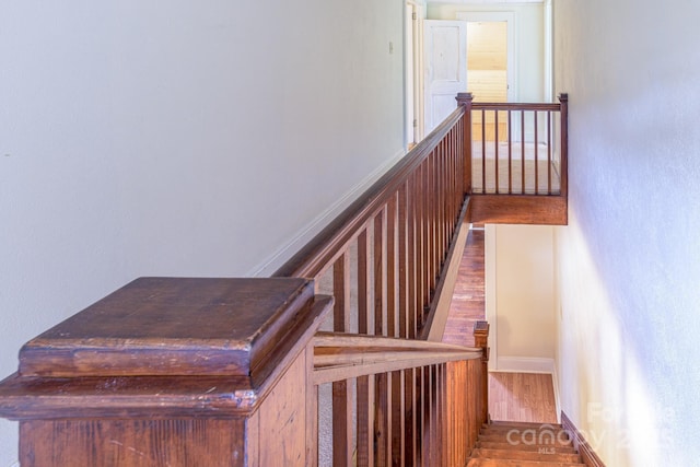 4098 S NC Highway 127, Hickory, NC 28602 - stairway featuring wood finished floors and baseboards