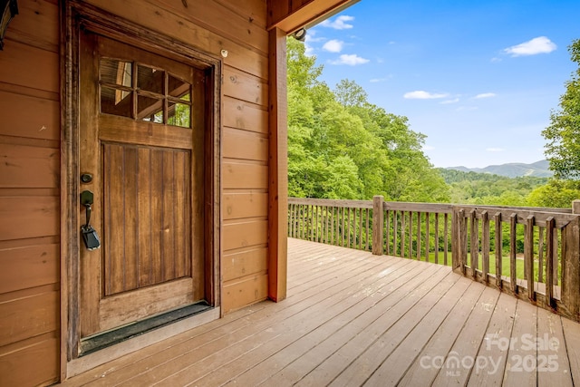 110 Mailon King Rd, Leicester, NC 28748 - deck featuring a mountain view