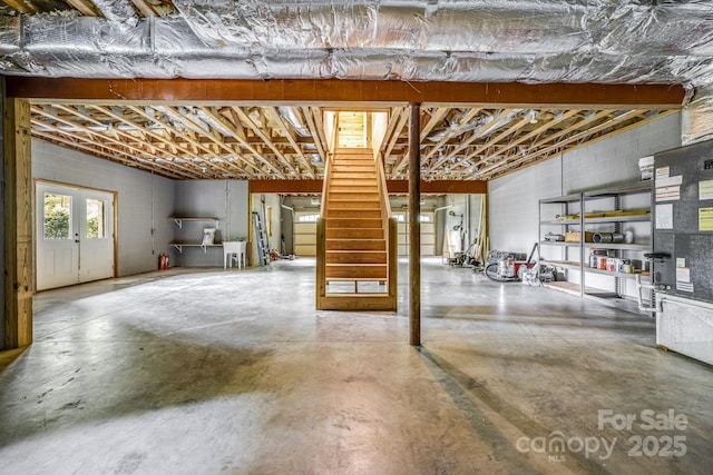 110 Mailon King Rd, Leicester, NC 28748 - basement featuring stairway