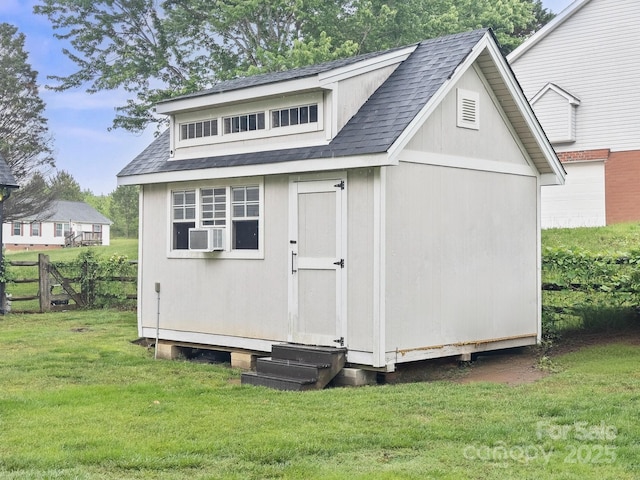10749 Kingsview Dr, Davidson, NC 28036 - view of shed featuring cooling unit