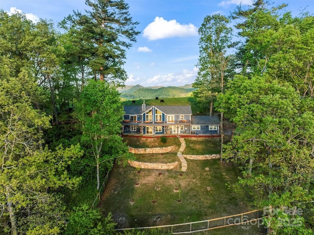84 Halfmoon Way, Clyde, NC 28721 - rear view of property featuring a mountain view