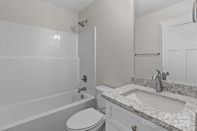 896 Oval St, Kannapolis, NC 28081 - bathroom featuring toilet, bathing tub / shower combination, and vanity