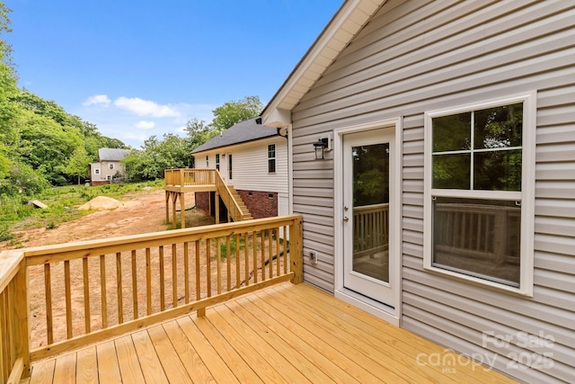896 Oval St, Kannapolis, NC 28081 - wooden deck featuring stairway