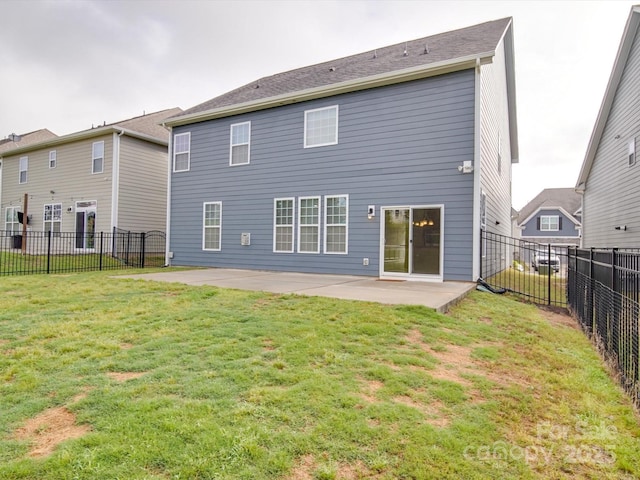 rear view of property with a patio area