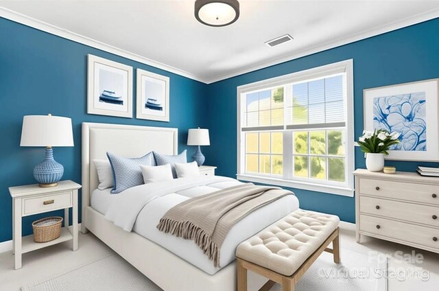 4619 Glasgow Ct, Gastonia, NC 28056 - bedroom with ornamental molding and light carpet