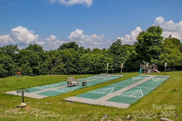 301 Pinnacle Inn Rd Unit 2210, Beech Mountain, NC 28604 - view of community with a lawn and shuffleboard