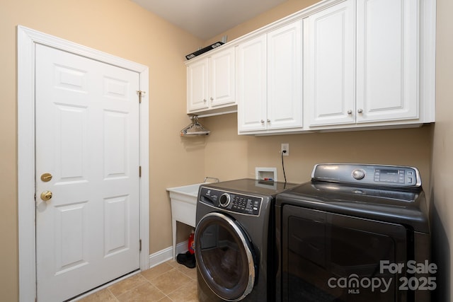 201 Vanderbilt Blvd, Locust, NC 28097 - clothes washing area with separate washer and dryer, cabinet space, and baseboards