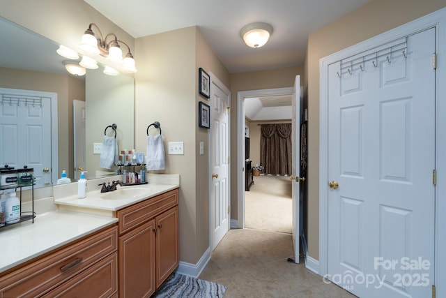 201 Vanderbilt Blvd, Locust, NC 28097 - bathroom featuring tile patterned flooring, vanity, and baseboards
