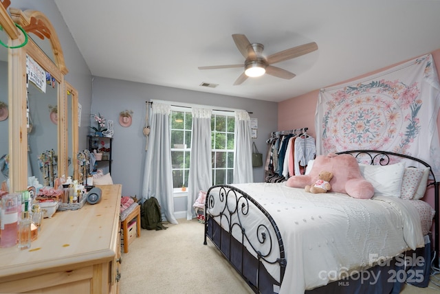 201 Vanderbilt Blvd, Locust, NC 28097 - bedroom with light carpet and a ceiling fan