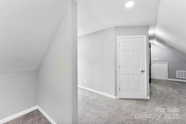 5418 Commodore Pl, Clover, SC 29710 - additional living space with carpet, vaulted ceiling, and baseboards
