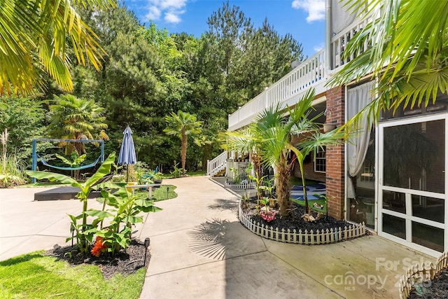 5418 Commodore Pl, Clover, SC 29710 - view of patio / terrace featuring stairway
