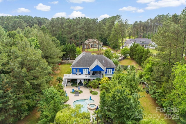 5418 Commodore Pl, Clover, SC 29710 - view from above of property featuring a heavily wooded area