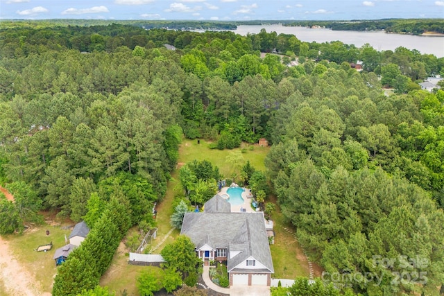 5418 Commodore Pl, Clover, SC 29710 - drone / aerial view of a forest and a nearby body of water