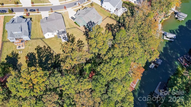 4116 Spring Cove Way, Belmont, NC 28012 - aerial perspective of suburban area with a large body of water