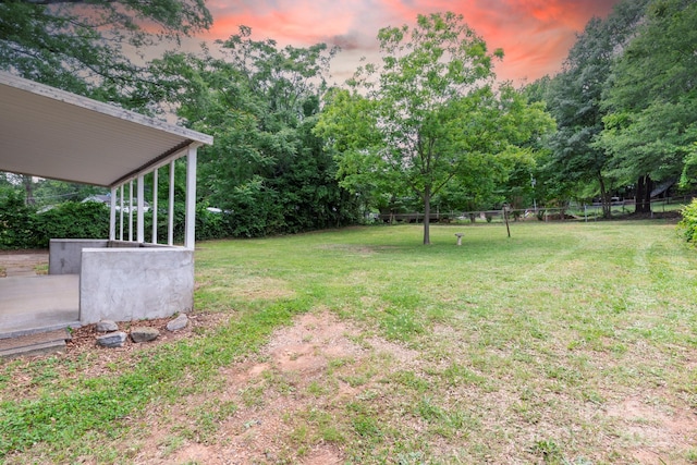 205 Stowe Acres Rd, Kings Mountain, NC 28086 - yard at dusk featuring view of scattered trees