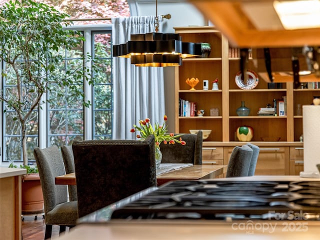dining room featuring a chandelier