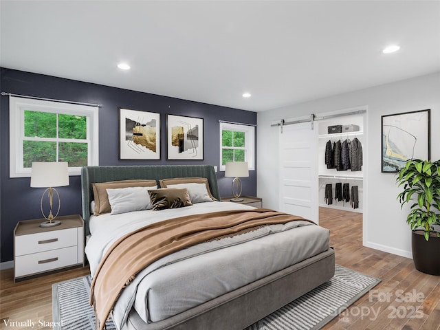 155 Pebble Ridge Rd, Spruce Pine, NC 28777 - bedroom with wood finished floors, recessed lighting, and baseboards