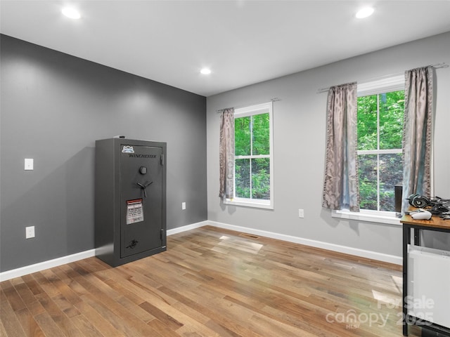 155 Pebble Ridge Rd, Spruce Pine, NC 28777 - unfurnished office with light wood-type flooring, plenty of natural light, baseboards, and recessed lighting