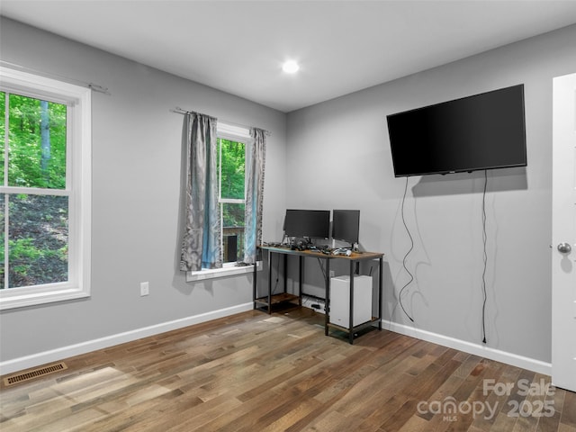 155 Pebble Ridge Rd, Spruce Pine, NC 28777 - home office with wood finished floors and baseboards