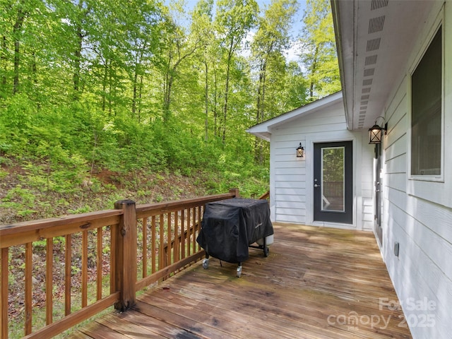 155 Pebble Ridge Rd, Spruce Pine, NC 28777 - wooden deck with a grill