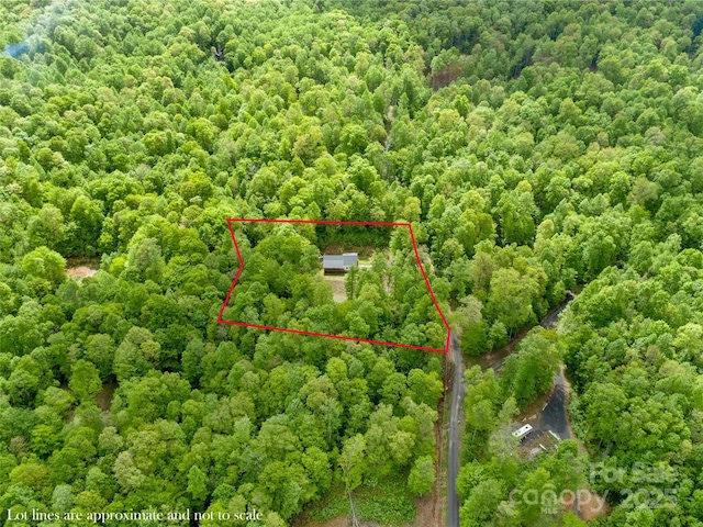 155 Pebble Ridge Rd, Spruce Pine, NC 28777 - aerial view of property's location featuring a forest and property parcel outlined