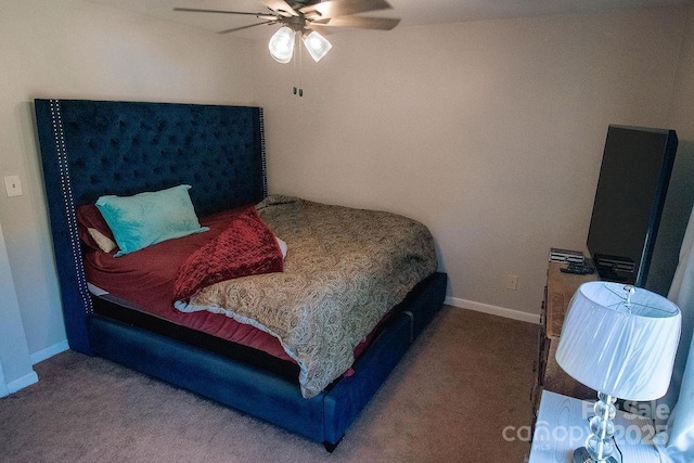 305 Ridge Manor Dr, Raeford Township, NC 28376 - carpeted bedroom with a ceiling fan and baseboards
