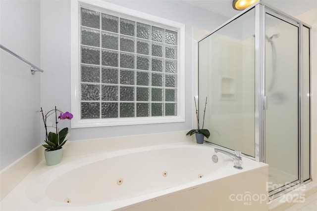 2906 Chapman Cir, Rock Hill, SC 29732 - full bathroom with a shower stall and a tub with jets